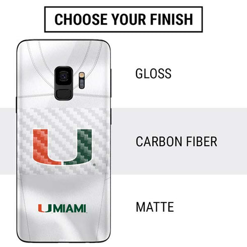 University of Miami White Jersey Galaxy S9 Skin